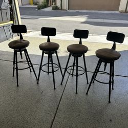 4 - Rustic Style Bar Stools