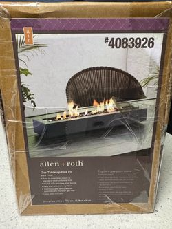 New Allen Roth Gas table Top Fire Pit