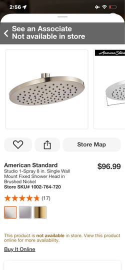 American Standard 8-Inch Rain Shower Head Brushed Nickel