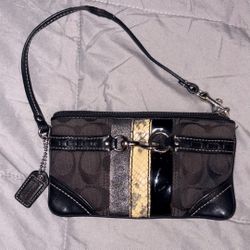 Coach Y2K Snakeskin Wristlet 
