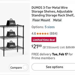 3 Tier Metal Shelf DUMOS