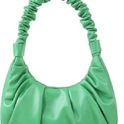NEW!  Classic Clutch Shoulder Bag Purse w/ Detachable Shoulder Strap 9"x6" GREEN