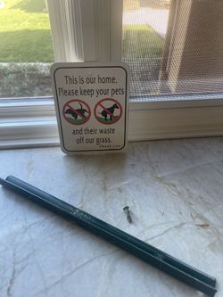 Pet Sign All Hardware And Stand Included 