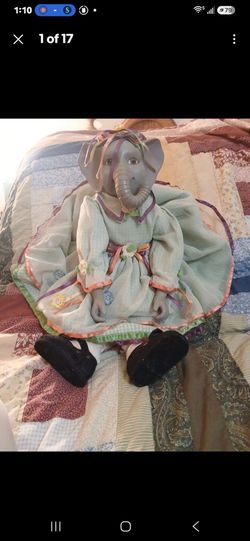 Katherine's Collection Elephant Doll with Dress