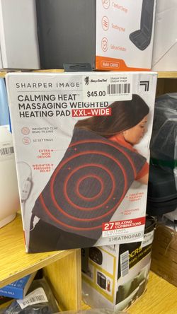 Sharper Image Calming Heat Massaging Weighted Heating Pad XXL-Wide