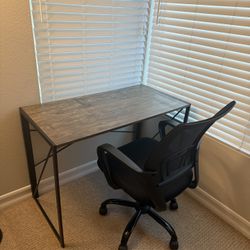 Office desk and chair 