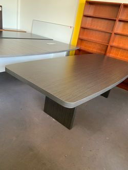 Conference table boat shape 42”x96” midnight gray