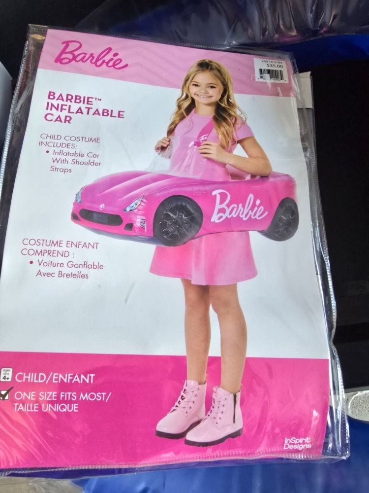 BARBIE INFLATABLE CAR COSTUME NEW