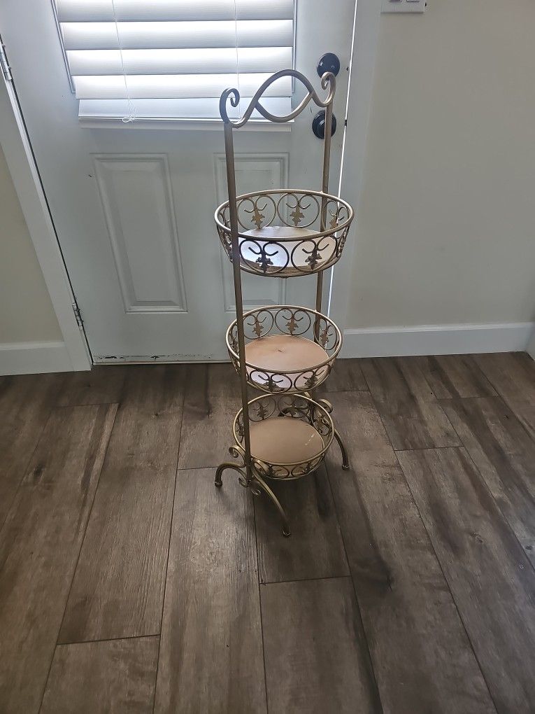 Vintage Shelf IRON Stand SHELF Gold Color