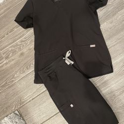 Figs Black Scrub Set