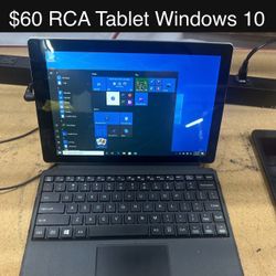 RCA Touchscreen Tablet 10” Windows 10 Includes Charger, Good Battery 