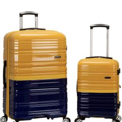 Melbourne Hardside Expandable Spinner Wheel Luggage, Two Tone Navy, 2-Piece Set (20/28)