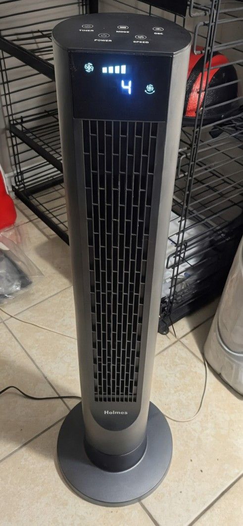 Holmes 40' Breeze Max Tower Oscillating Fan with Clean Breeze