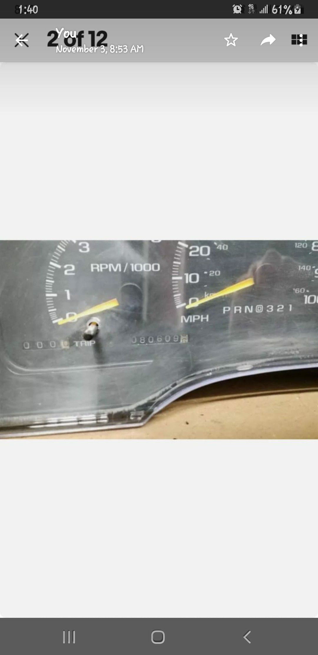 Chevy Tahoe speedometer
