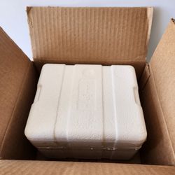 Lot Of 7 Foam Coolers L 8" x W 6.5" x H 5.5" with ice packs & box for Shipping 