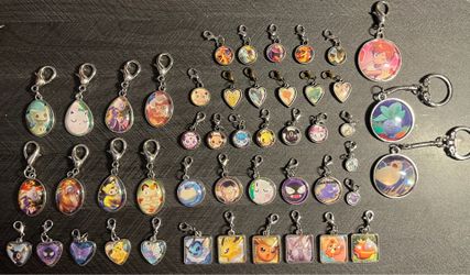Pokémon Custom Key Chains Earrings Magnets