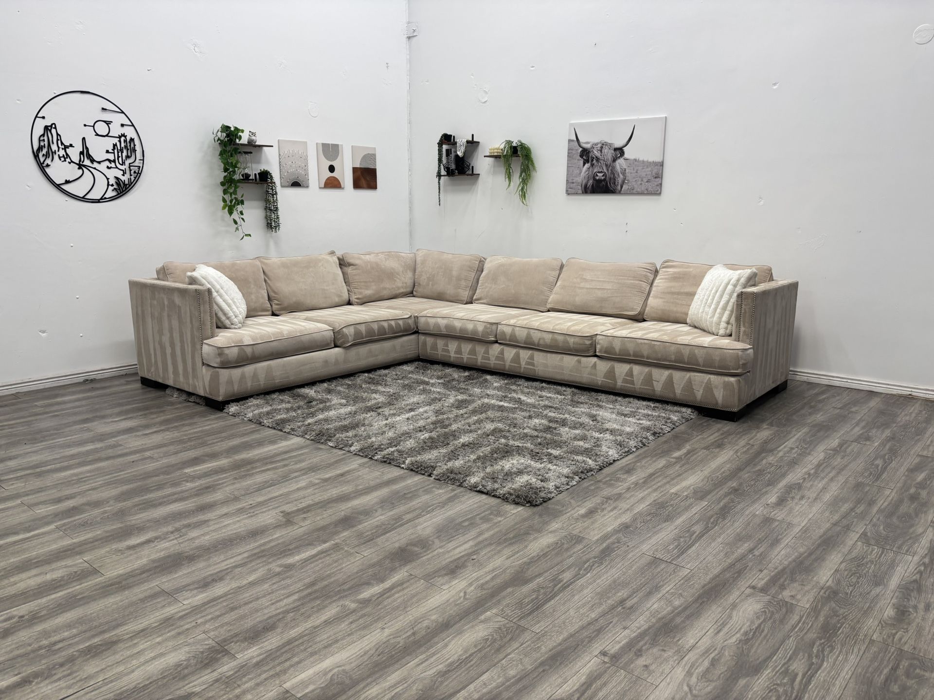 Cream Sectional Couch - Free Delivery