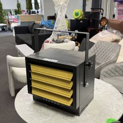 New 7500-Watt 240-Volt Hardwired Electric Fan-Forced Industrial Heater, Remote Control and 12-Hour Timer