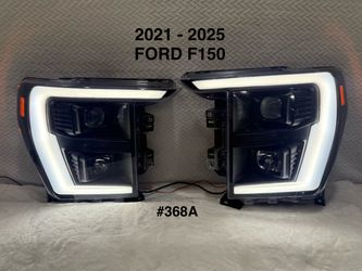 2021 To 2025 Ford F150 LED DRL Sequential Turn Signal Switchbacks Headlights (fits halogens headlights only)