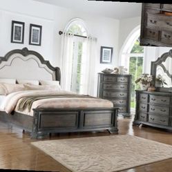 Queen Bed Frame  Dresser   Mirror One Nightstand  Free Local Delivery