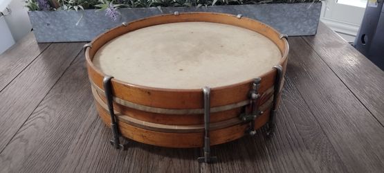 Leedy Wood Snare Drum Early 1900s? Coltskin