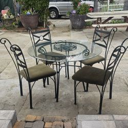 Dining table Glass Top Changeable Seat Covers