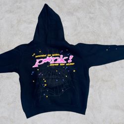 pink sp5der hoodie