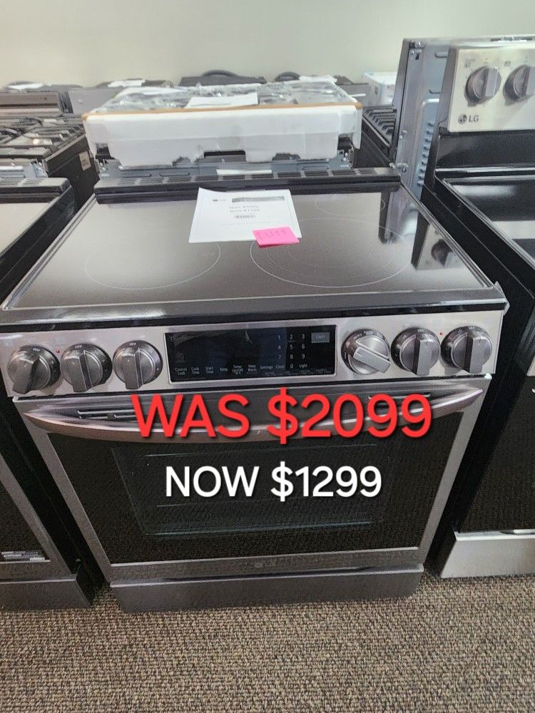 6.3 Cu. Ft. Slide In Electric Range With Self Cleaning, Instaview And Air Fry In Print Proof