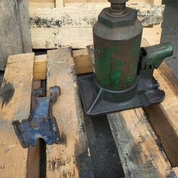 Vintage Hydraulic Bottle Jack & Belt Driven Arbor Grinder Body Only Antique Classic Tool Garage Shop Tools