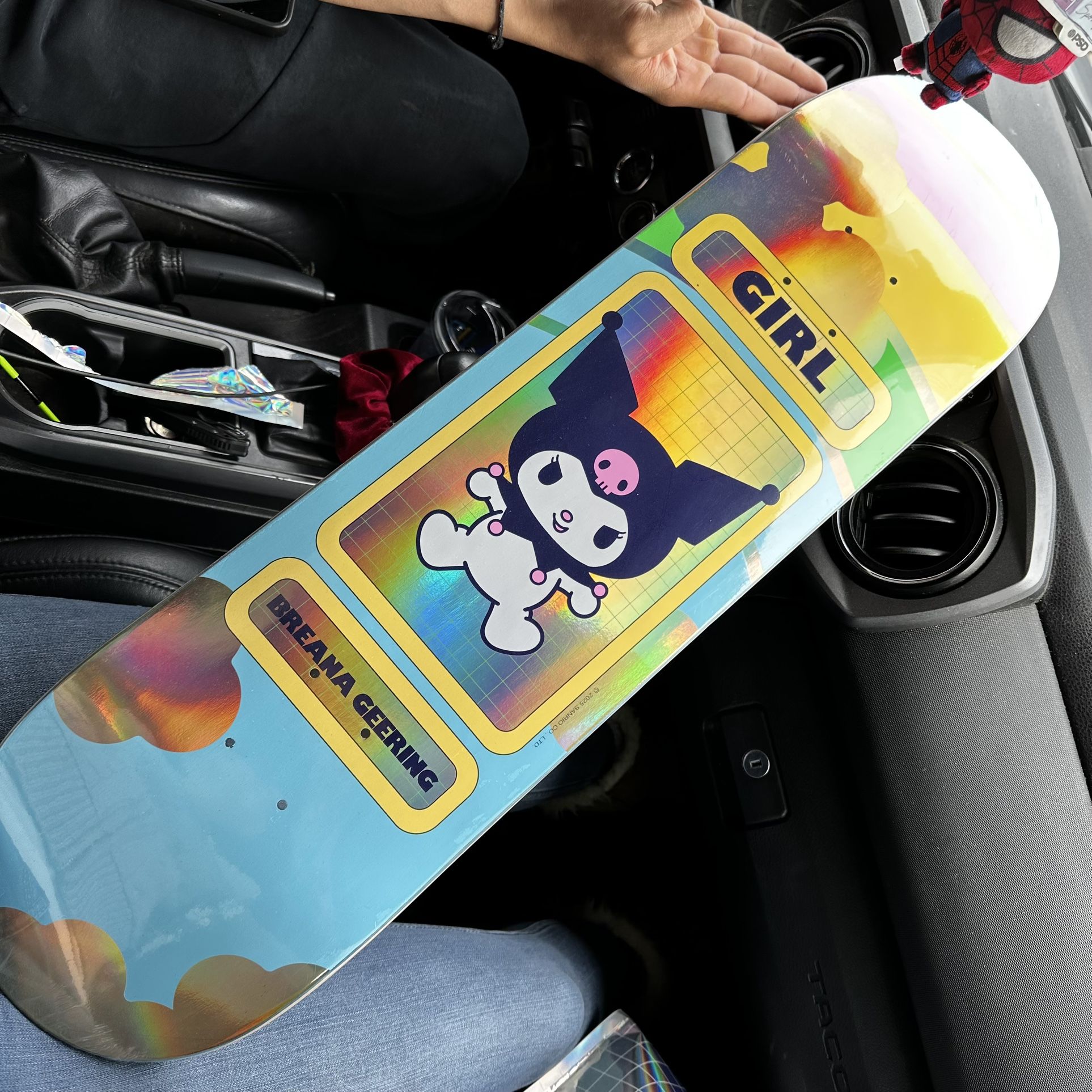 Girl skateboard Kuromi gold