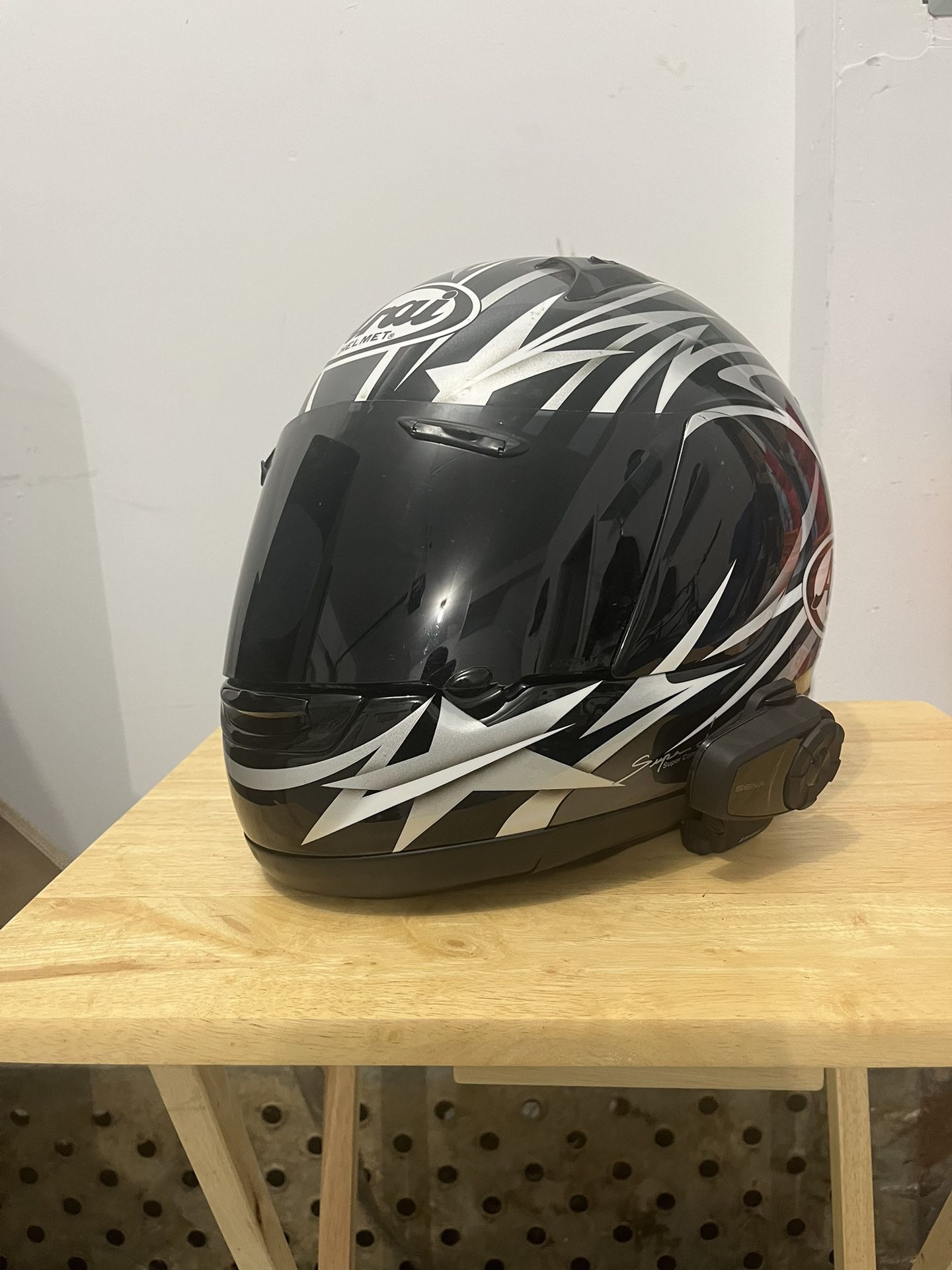 Arai Quantum Helmet with Sena 10S Headset