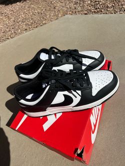 Black and white panda dunks