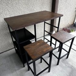 Bar Table Set With 2 Bar Chair