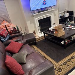 Couch And Chair With Ottoman 