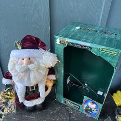 Fiber Optic 20” Santa Claus Christmas Figurine Ever Changing Spectrum