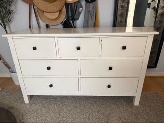 7-Drawer Wood Dresser- white