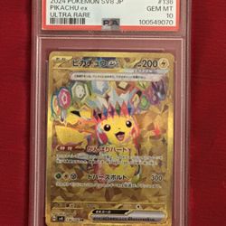 Pokémon Pikachu EX Ultra Rare UR Card 2024 136/106 PSA 10