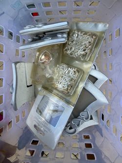 Silver-Tone Jewelry Charms and Frames Lot