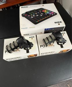 RØDECaster Pro II + 2 RØDE PodMic Bundle w/ Original Boxes Excellent Condition
