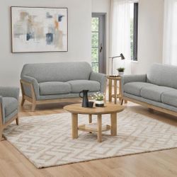New Sofa And Loveseat 3 PCs Grey 