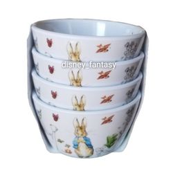 Beatrix Potter 2024 Peter Rabbit Melamine Mini Dessert Bowl Set 4 Easter/Spring
