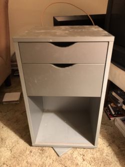 Small Swivel Table. Front Shelves Rear Magazine Rack