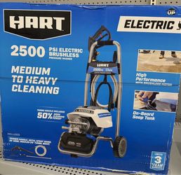 HART 2500 PSI at 1.1 GPM 120V Electric Brushless Cold Water Pressure Washer