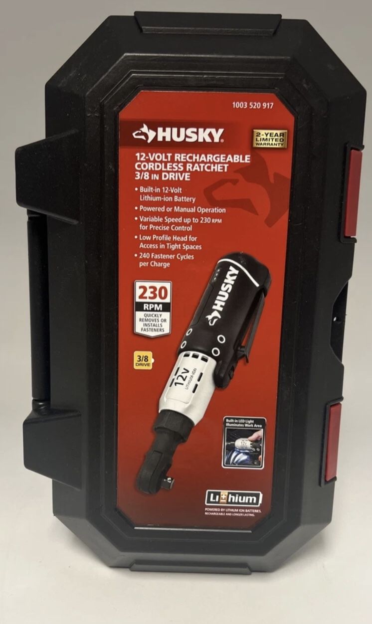 HUSKY 3/8" DRIVE RECHARGEABLE RATCHET