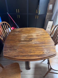 Solid wood table