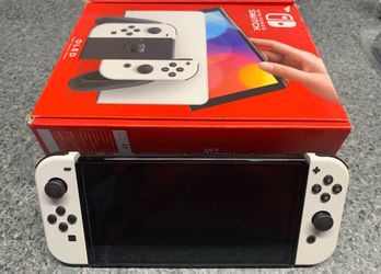 Nintendo - Switch OLED Handheld Console - 64GB Model: HEG-001 with White Joycons