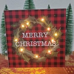 LED Light Up Merry Christmas Wall Decor