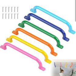 ESPETS 17 Inch 6 Pieces Metal Safety Handles for Playground - Swing Set Accessories