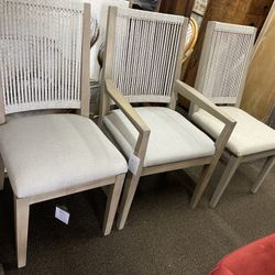 Brand New Chairs Solid Wood With Fabric Upholstered Seat
