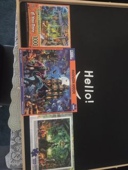 Halloween Puzzles. Put Together Only Once